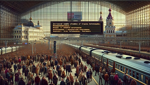 РЖД увеличивает количество поездов между Москвой и Санкт-Петербургом из-за высокого спроса