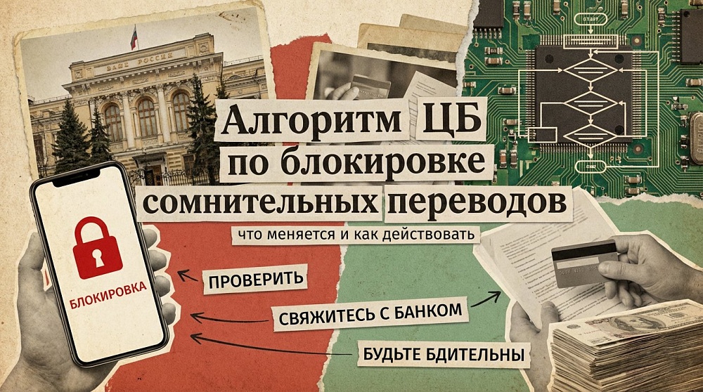 Алгоритм ЦБ по блокировке сомнительных переводов: что меняется и как действовать