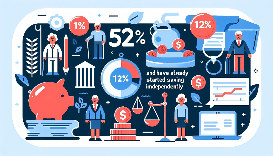 52% россиян рассчитывают на государственную пенсию, а 12% уже начали откладывать самостоятельно