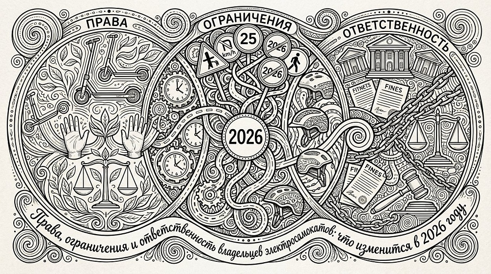 Права, ограничения и ответственность владельцев электросамокатов: что изменится в 2026 году