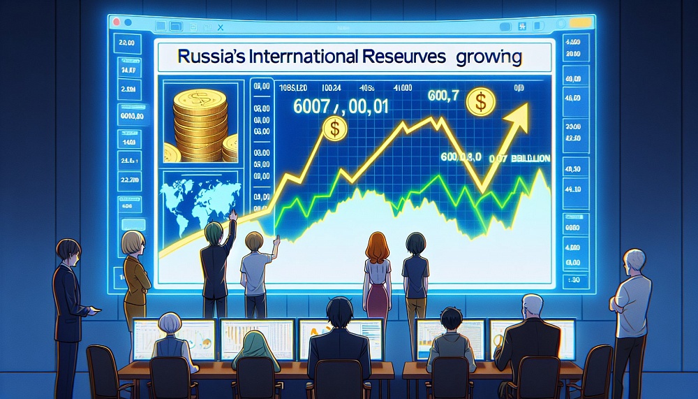 Международные резервы России выросли до 600,7 млрд долларов
