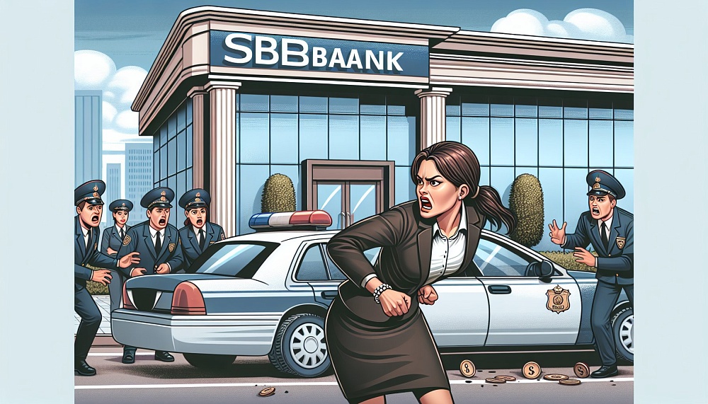 Женщина атаковала офис Сбербанка из-за отказа в выдаче кредита.