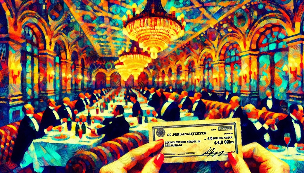 Рекордный чек в 4,8 млн рублей зафиксирован в московском ресторане — данные СберАналитики