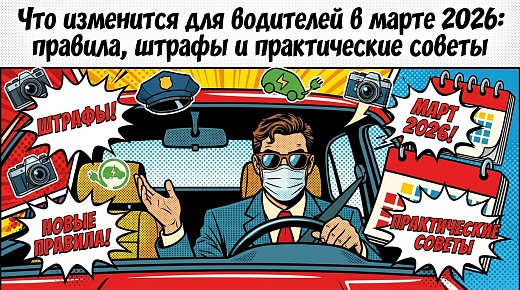 Что изменится для водителей в марте 2026: правила, штрафы и практические советы