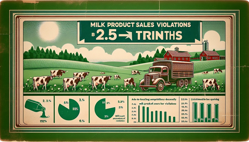 Нарушения в продаже молочной продукции сократились в 2,5 раза за первые пять месяцев 2025 года.
