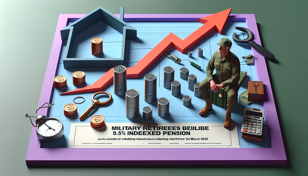 Военные пенсионеры могут получить проиндексированные на 9,5% пенсии с 1 марта 2025 года