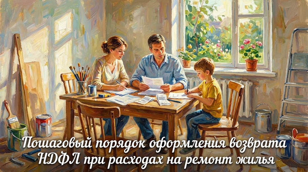 Пошаговый порядок оформления возврата НДФЛ при расходах на ремонт жилья