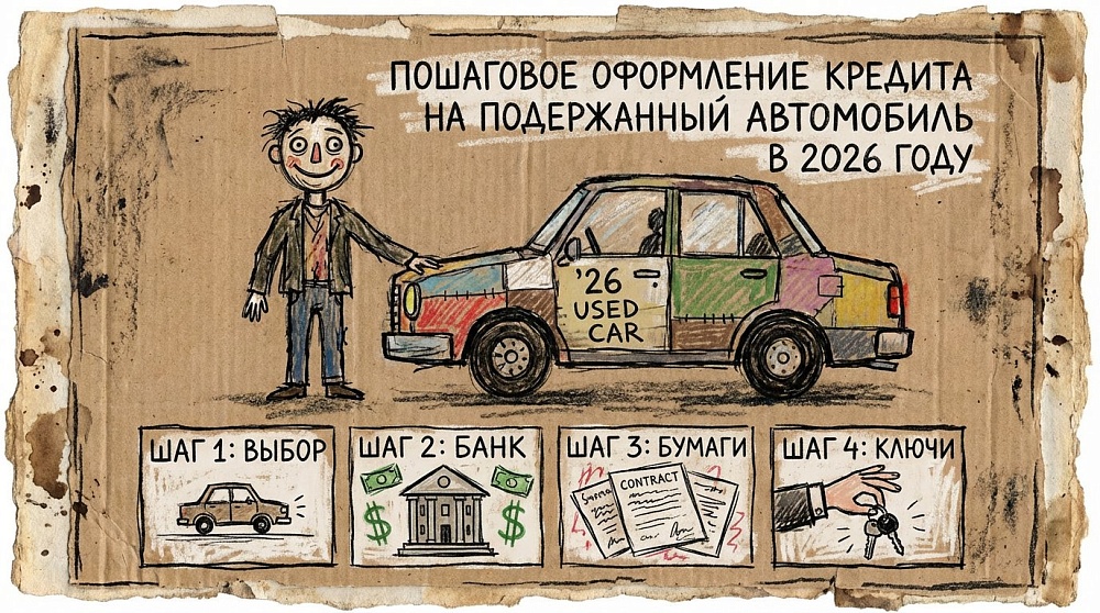 Пошаговое оформление кредита на подержанный автомобиль в 2026 году