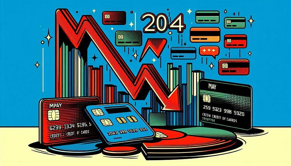 Выдача новых кредитных карт сократилась в мае 2024 года.