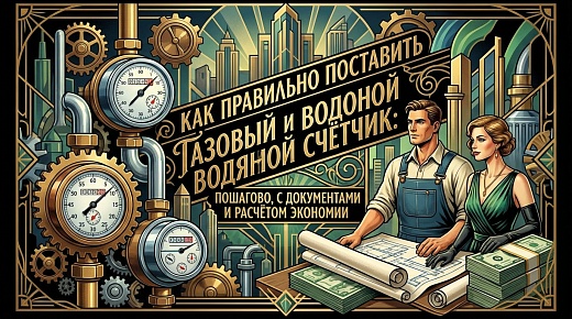 Как правильно поставить газовый и водяной счётчик: пошагово, с документами и расчётом экономии