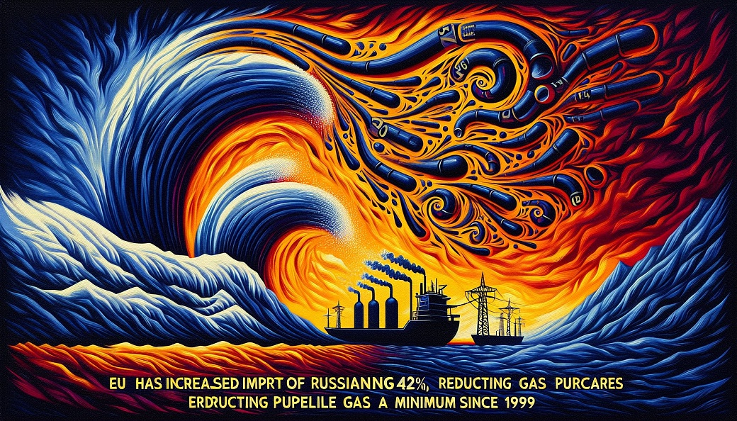 ЕС нарастил импорт российского СПГ на 42%, сократив закупки трубопроводного газа до минимума с 1999 года.