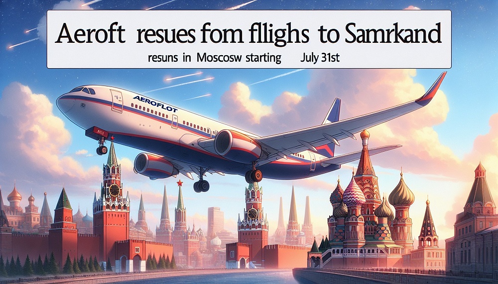 Аэрофлот возобновляет рейсы Москва—Самарканд с 31 июля