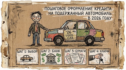 Пошаговое оформление кредита на подержанный автомобиль в 2026 году