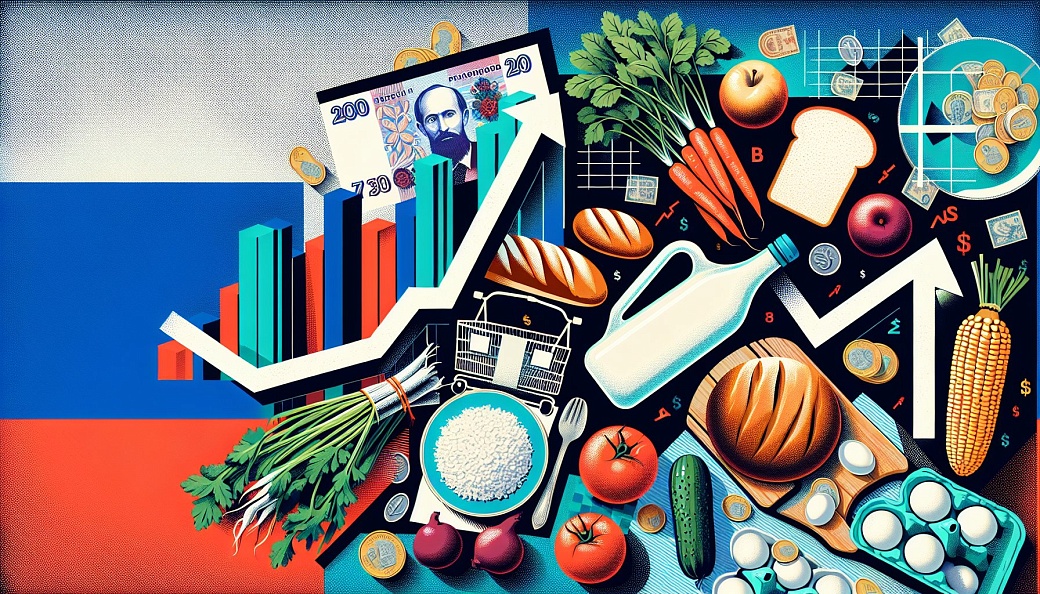 Инфляция в России: рост цен на продовольствие и услуги, падение цен на овощи