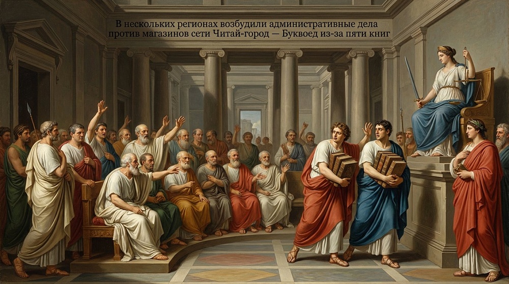 В нескольких регионах возбудили административные дела против магазинов сети Читай‑город — Буквоед из‑за пяти книг