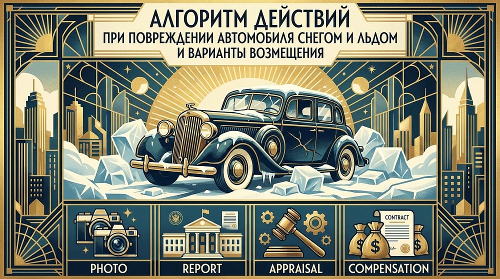 Лёд упал на машину, что делать?