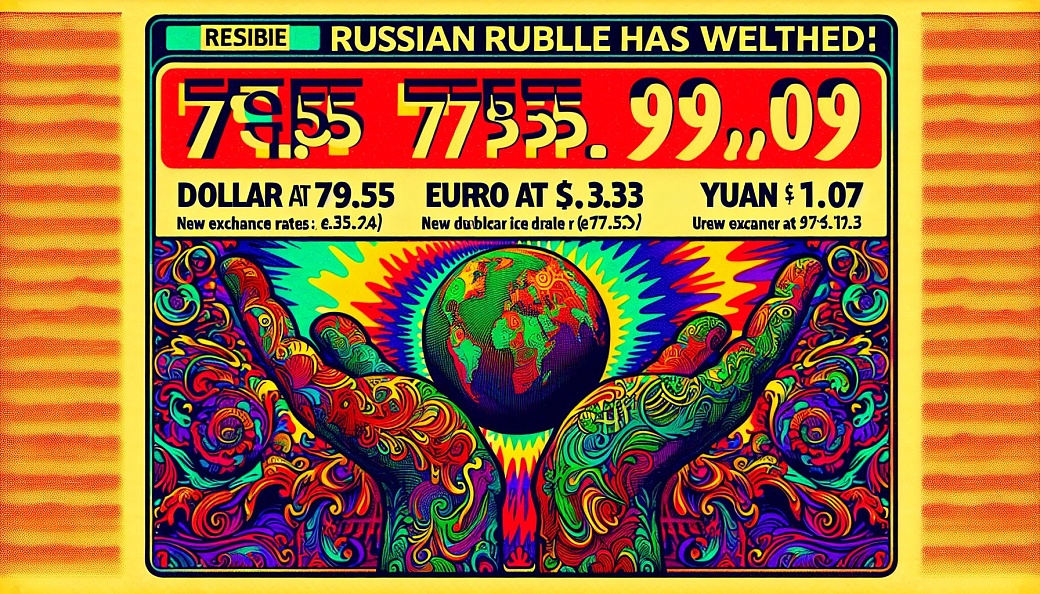 Российский рубль ослабел: новый курс доллара — 79,55, евро — 93,35, юаня — 11,07