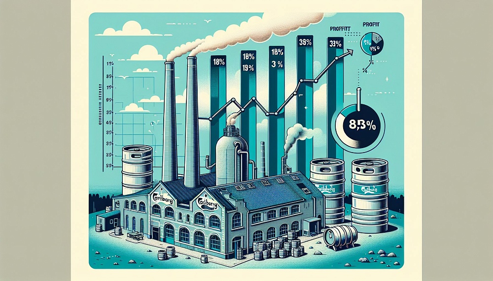 Выручка Carlsberg за полгода выросла на 18%, но прибыль снизилась на 3%