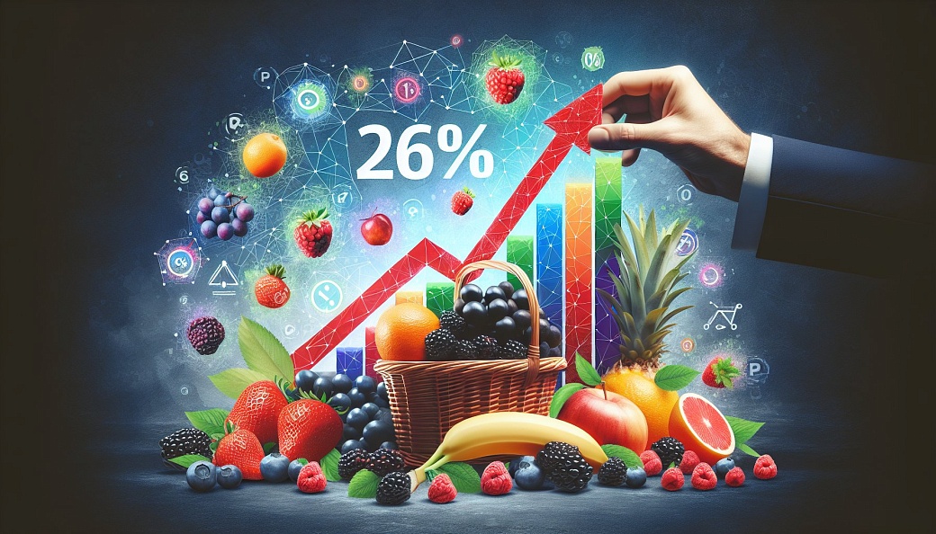 Фрукты и ягоды в России подорожали на 26% за год и возглавили рост цен в продуктовой корзине.