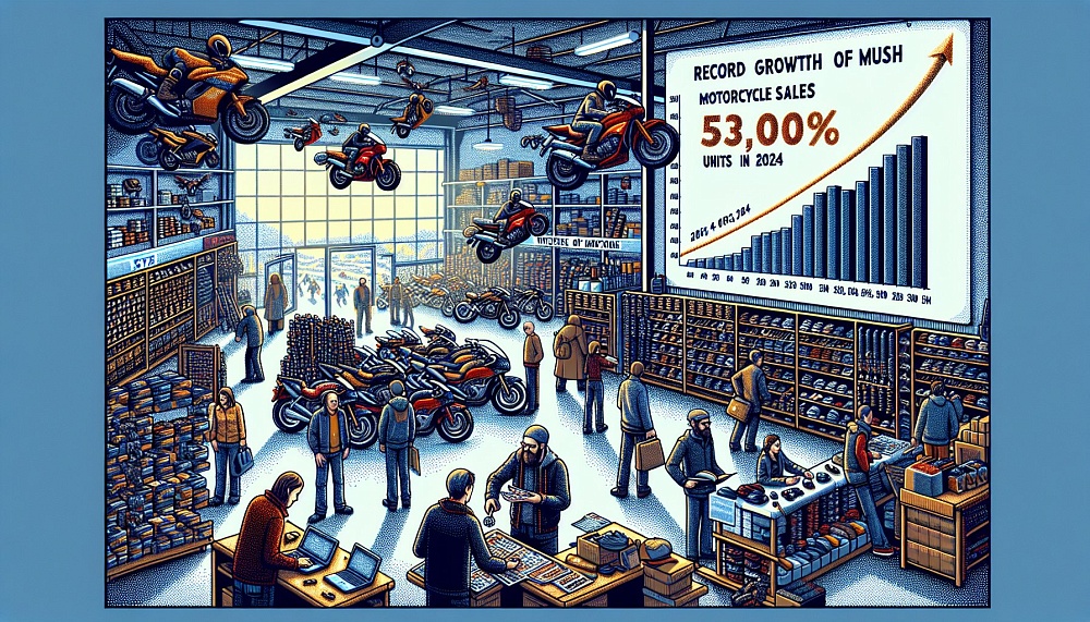 Рекордный рост продаж мотоциклов в России: в 2024 году продано 43 тысячи единиц, увеличившись на 58% по сравнению с 2023-м