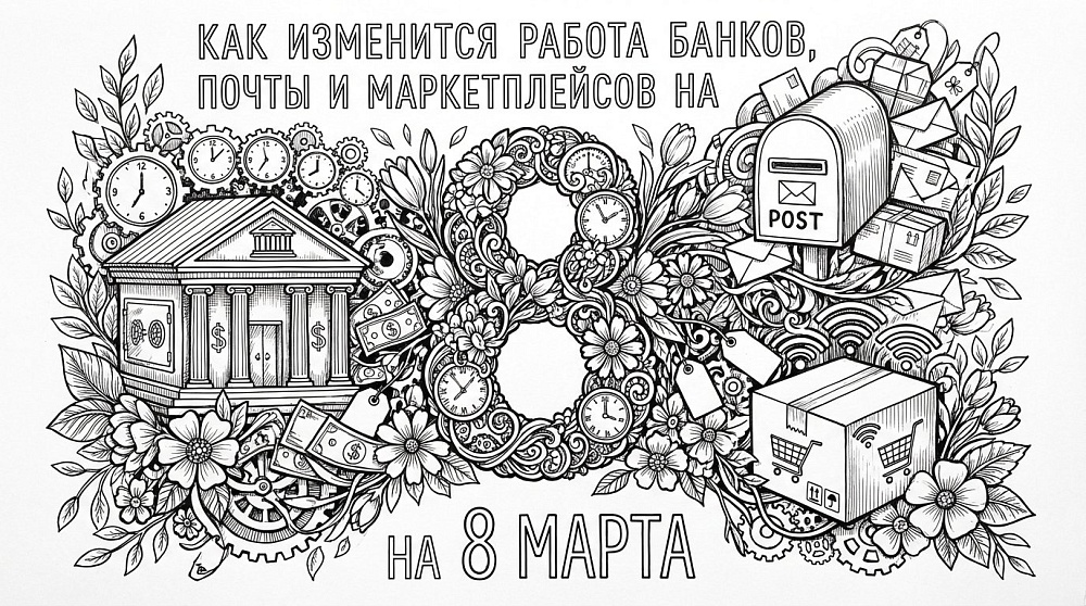 Как изменится работа банков, Почты и маркетплейсов на 8 марта