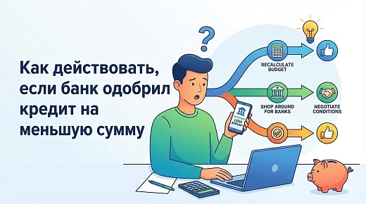 Как действовать, если банк одобрил кредит на меньшую сумму