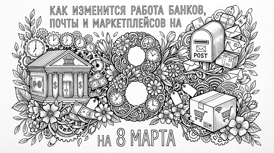 Как изменится работа банков, Почты и маркетплейсов на 8 марта