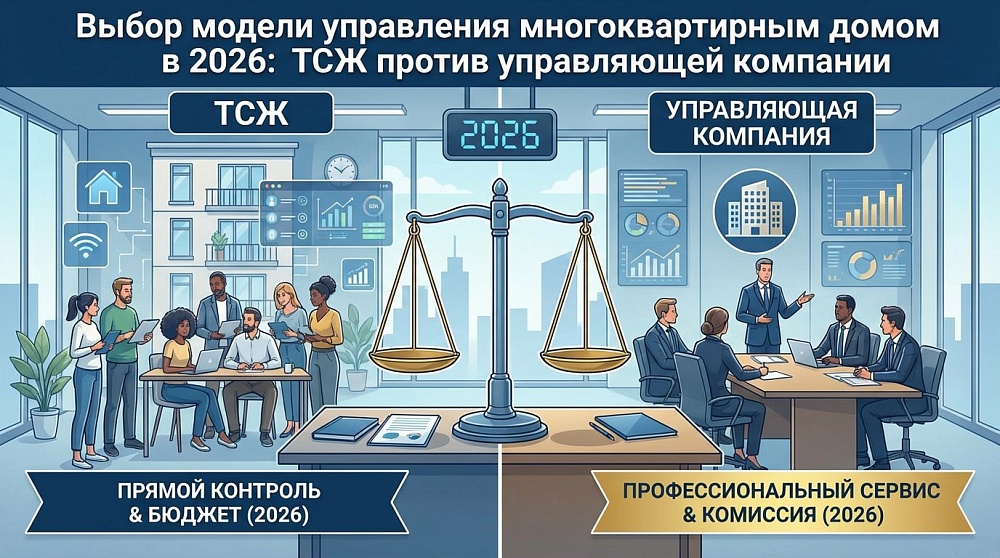 Выбор модели управления многоквартирным домом в 2026: ТСЖ против управляющей компании