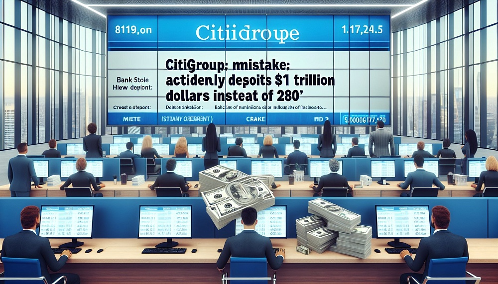 Ошибка Citigroup: банк зачислил клиенту 81 трлн долларов вместо 280