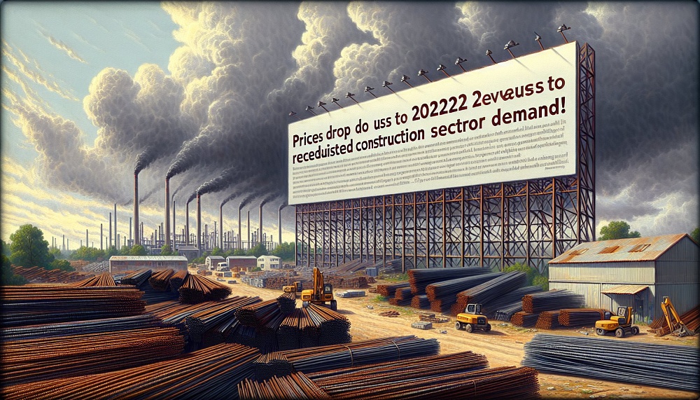 Цены на арматуру упали до уровня 2022 года из-за снижения спроса в стройсекторе.