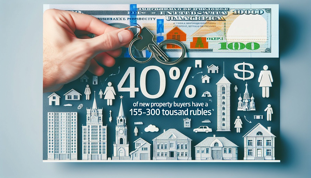 40% покупателей новостроек в России имеют доход 150-300 тысяч рублей на семью