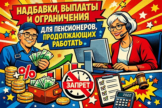 Надбавки, выплаты и ограничения для пенсионеров, продолжающих работать