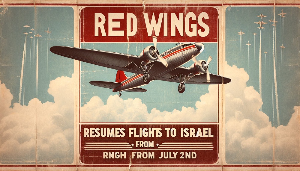 Red Wings возобновляет рейсы в Израиль с 2 июля.