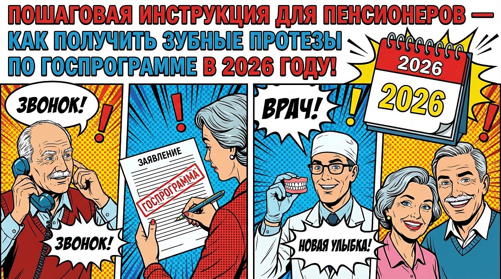 Пошаговая инструкция для пенсионеров — как получить зубные протезы по госпрограмме в 2026 году