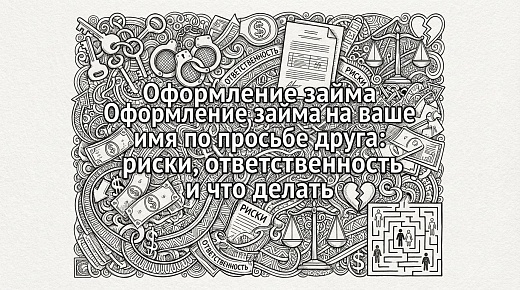 Оформление займа на ваше имя по просьбе друга: риски, ответственность и что делать