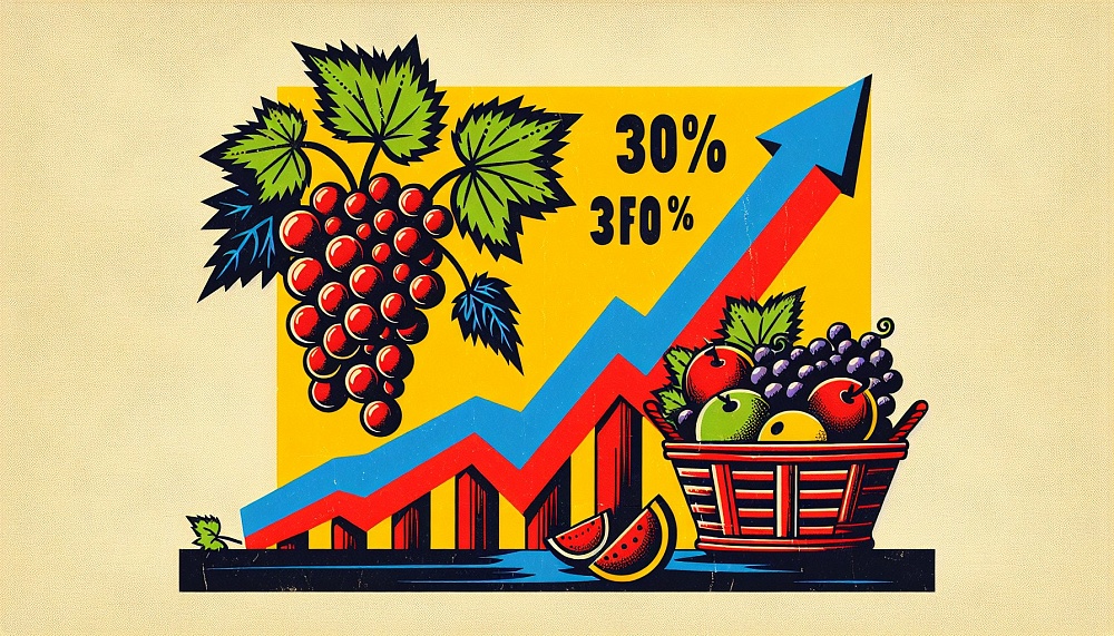 Продажи винограда в России выросли на 30% — лидер среди фруктов
