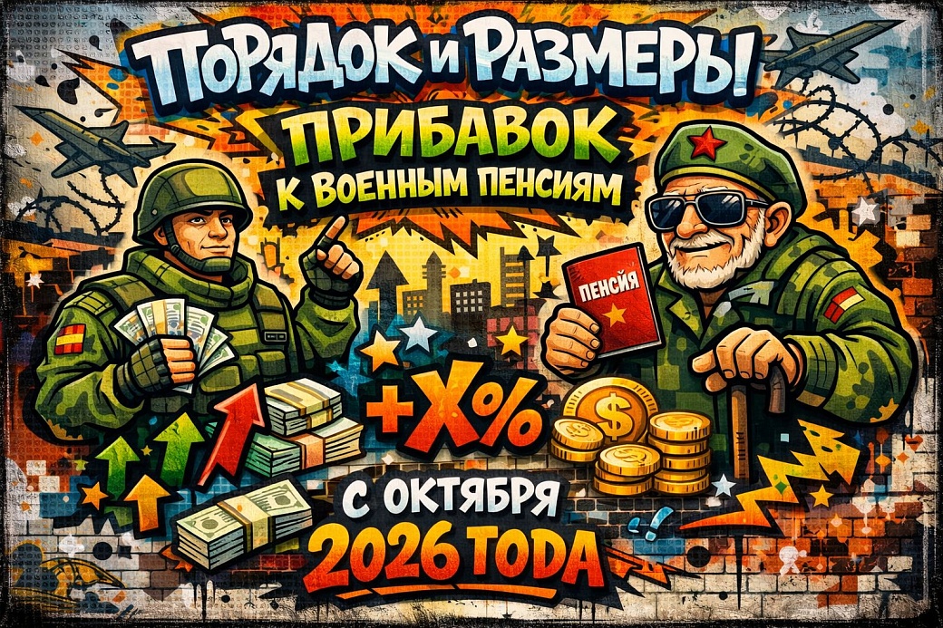 Порядок и размеры прибавок к военным пенсиям с октября 2026 года