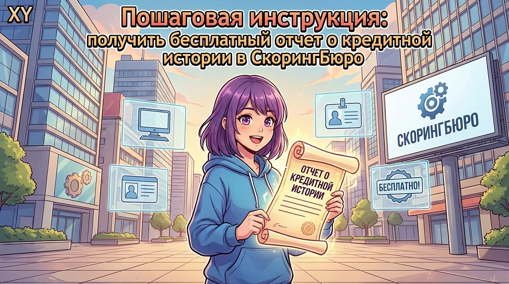 Пошаговая инструкция: получить бесплатный отчет о кредитной истории в СкорингБюро