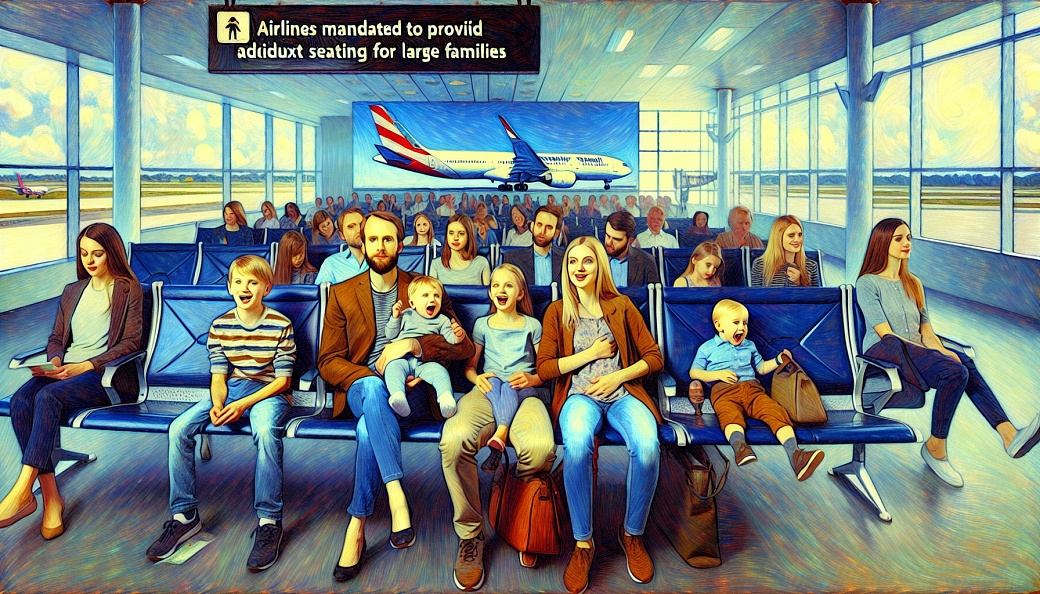 Авиакомпании обяжут предоставлять многодетным семьям сидения рядом