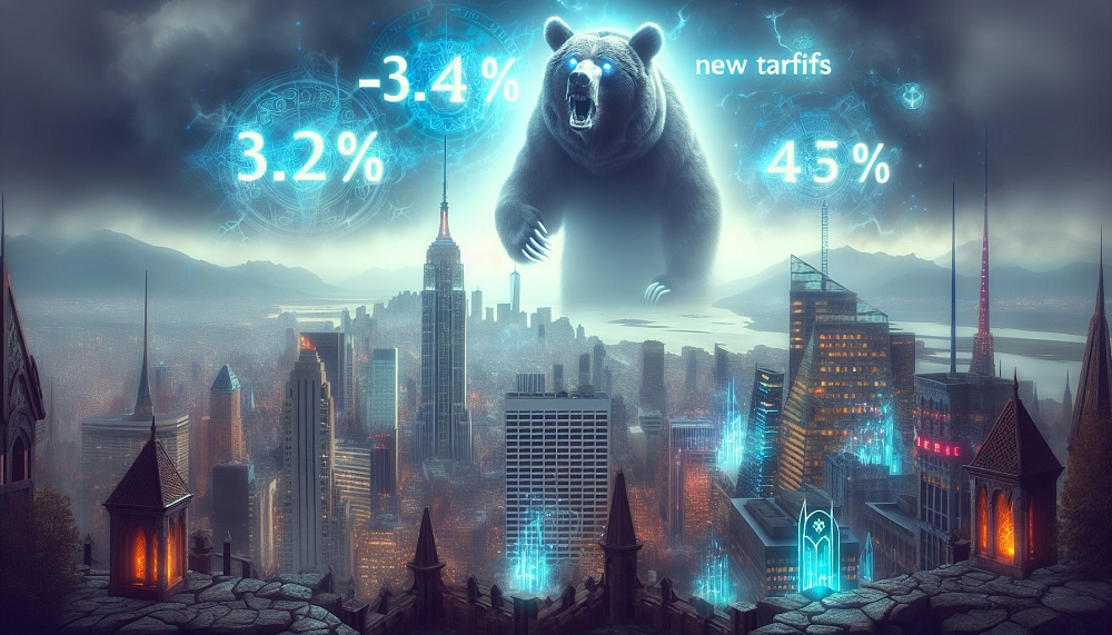 Фондовый рынок США падает на фоне новых тарифов Трампа: Dow Jones -3,4%, S&P 500 -4%