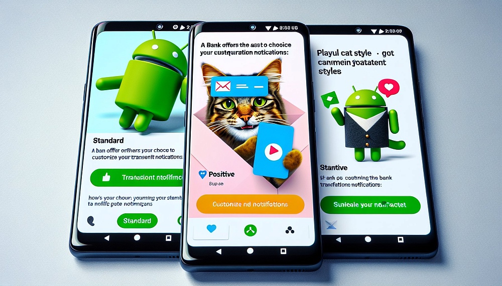 Сбербанк предлагает владельцам Android-смартфонов выбирать стиль уведомлений об операциях: стандартный, позитивный или в стиле СберКота
