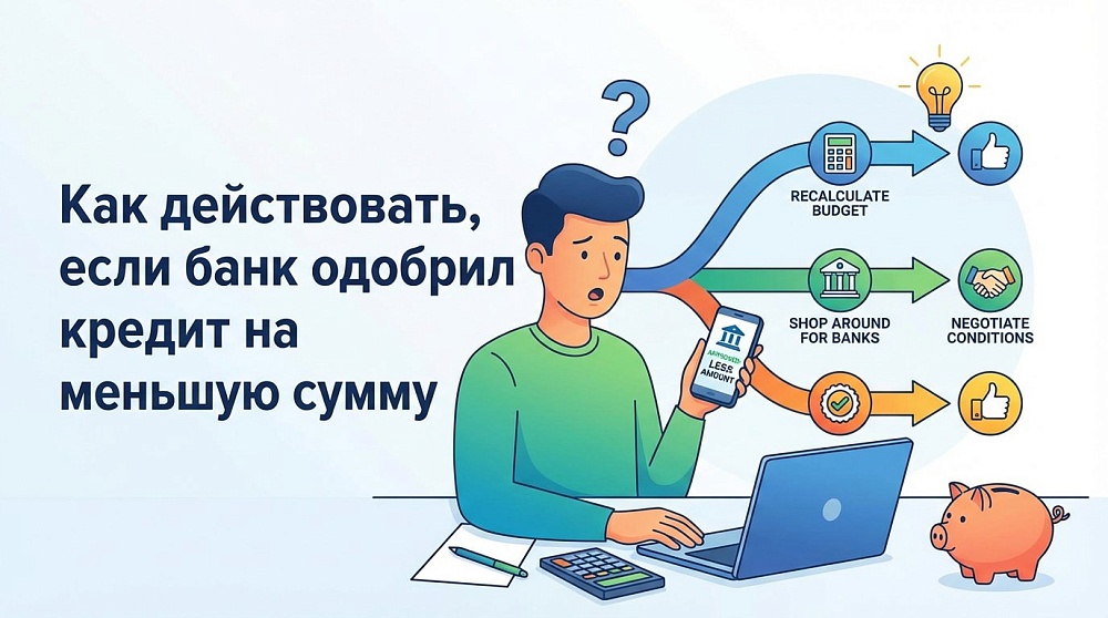 Как действовать, если банк одобрил кредит на меньшую сумму