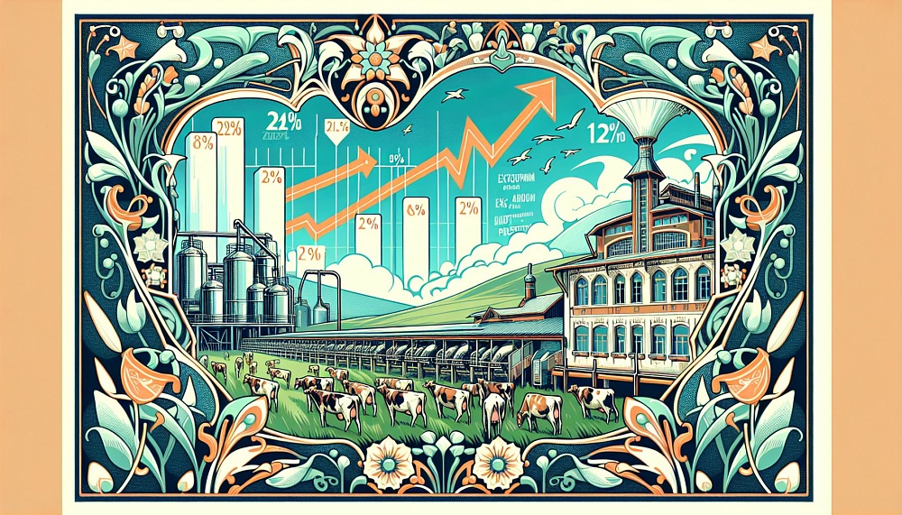 Производство молока в России в 2024 году достигло рекорда: рост на 2% и экспортные перспективы