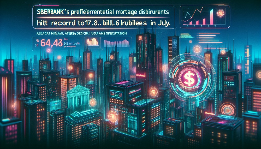 Льготные ипотечные выдачи Сбербанка в июле достигли рекорда 187,6 млрд рублей
