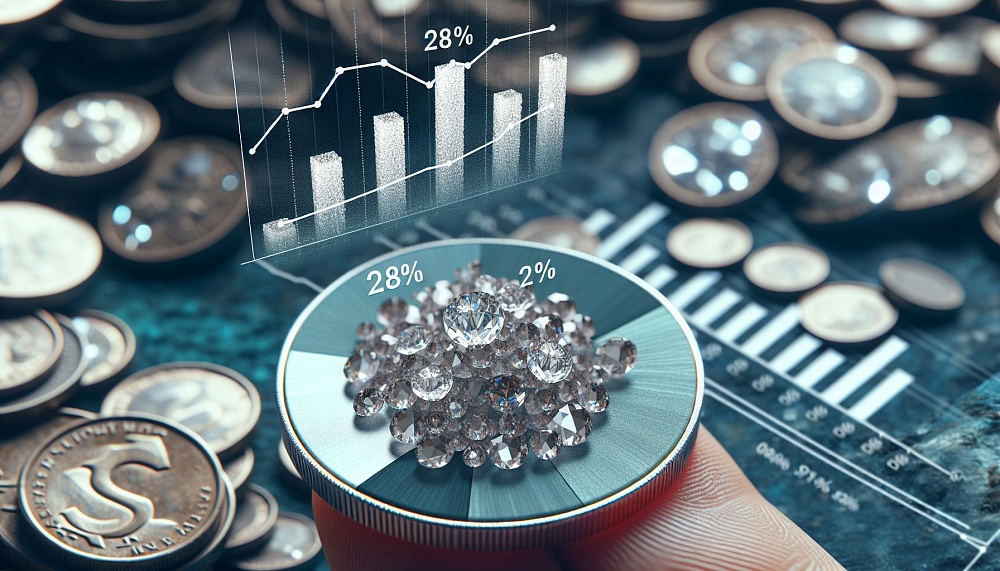 Экспорт российских алмазов в 2025 году упал на 28% из-за преобладания мелких камней