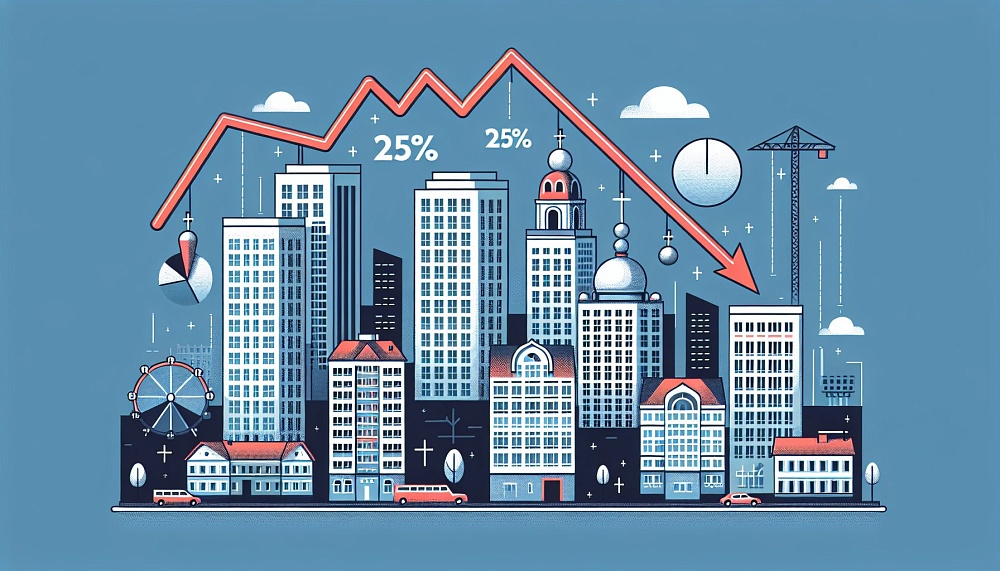 Продажа квартир по ДДУ в России упала на 25% в 2024 году